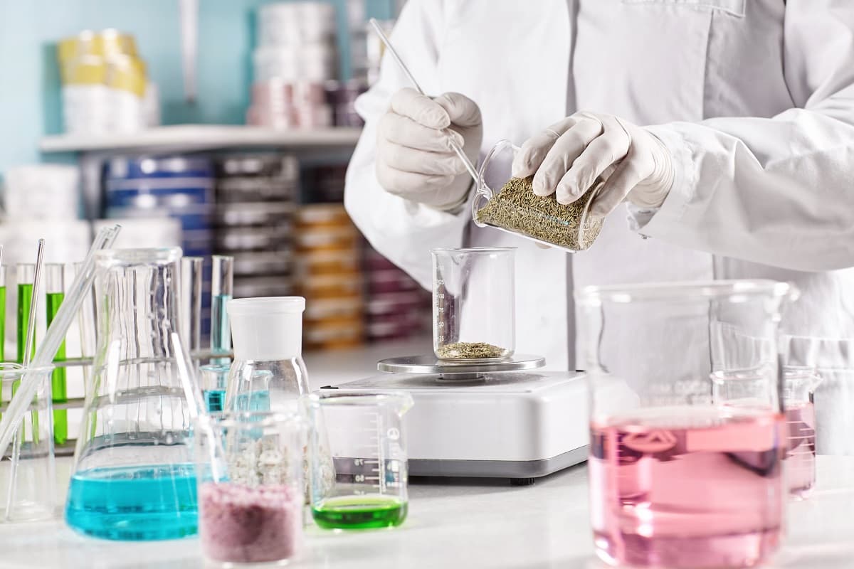 Lab scientist at work
